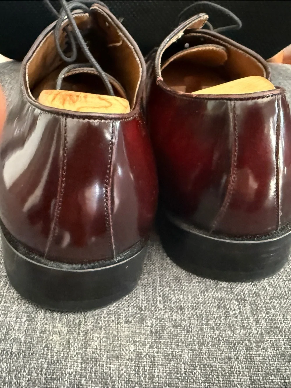 Men's Mezlan Andrew Burgundy Leather Derby Shoes mint 11.5